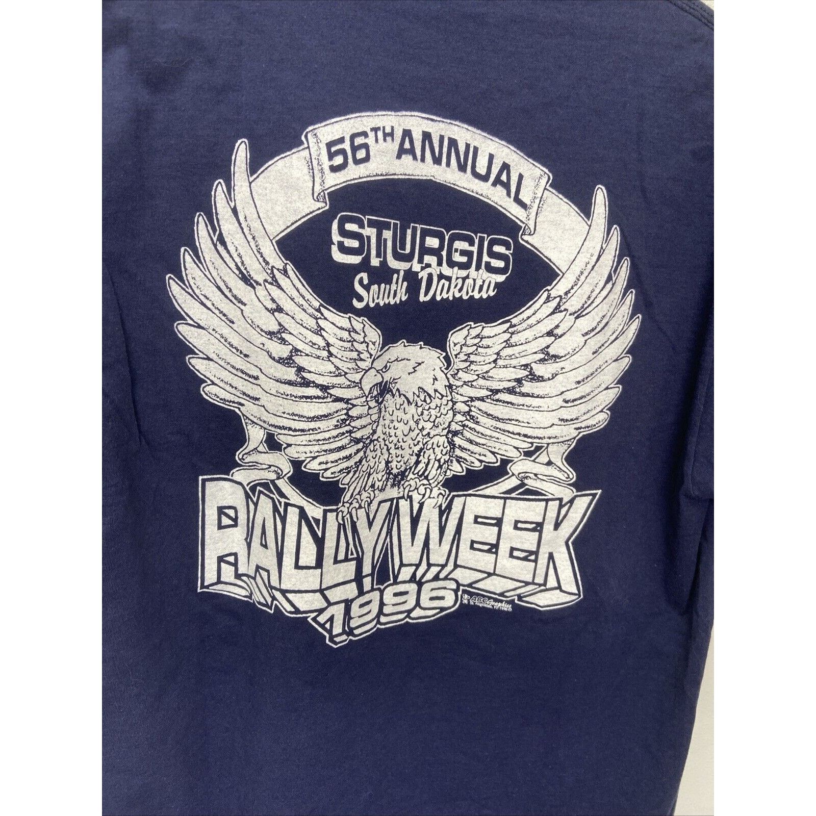 Vintage Sturgis South Dakota 56th 1996 Rally Eagle T-Shirt Size L Size US L / EU 52-54 / 3 - 6 Thumbnail