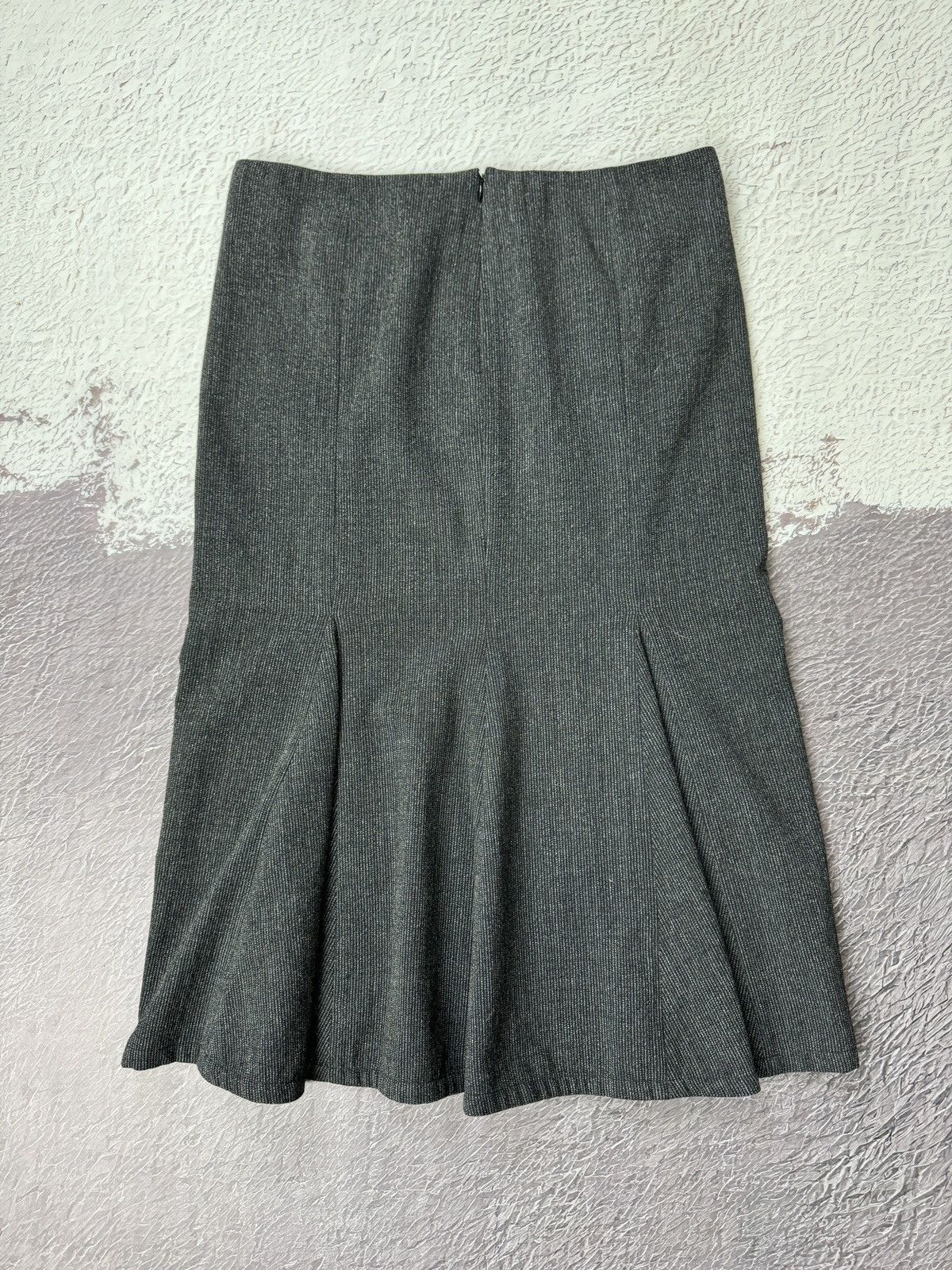 Annette Gortz Annette Gortz wool grey midi skirt with stripes rundholz Size 32" / US 10 / IT 46 - 2 Thumbnail