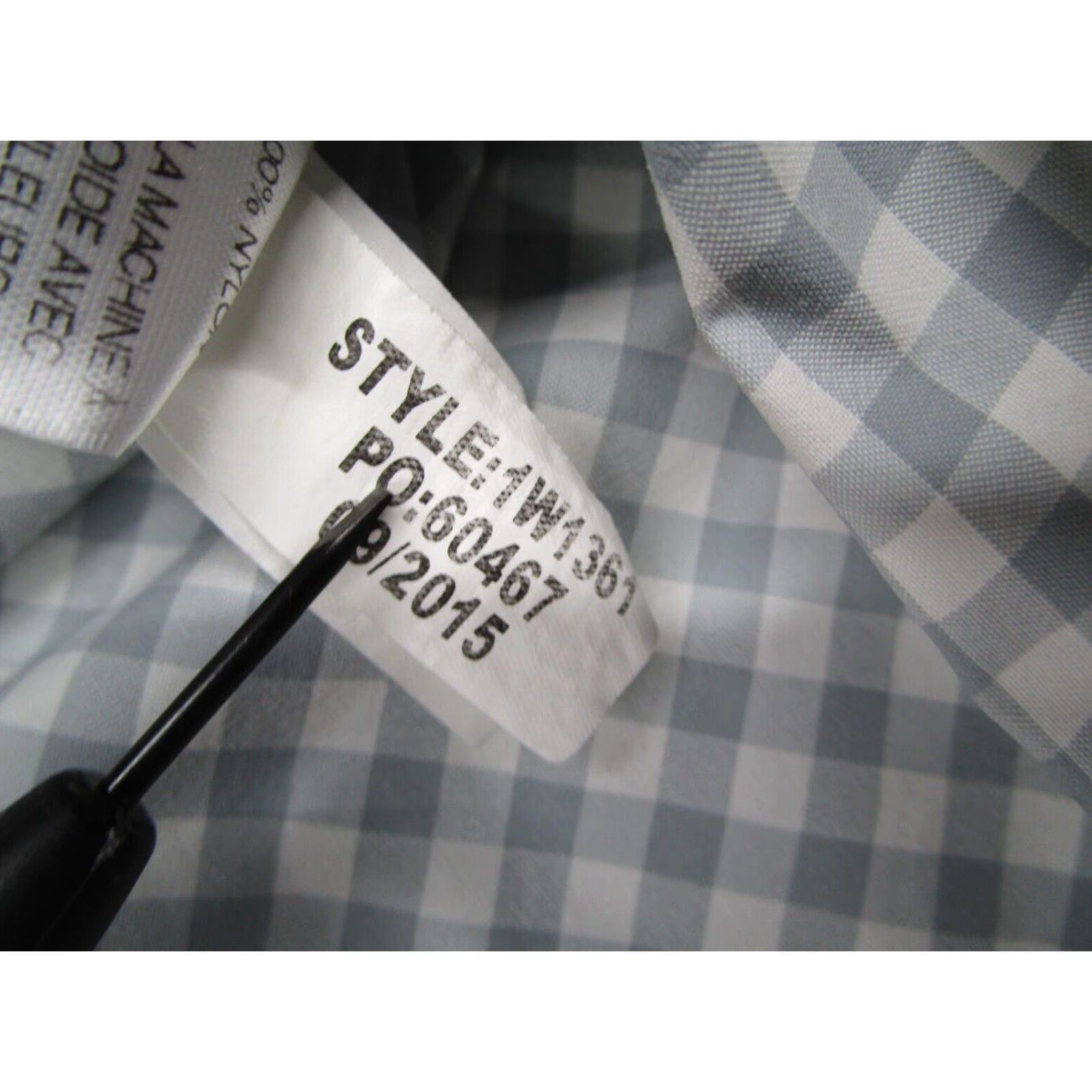 Vineyard Vines VINTAGE Vineyard Vines Men's Large Gray Nylon Check Button-Up Shirt Casual Business Travel Classic Fit Size US L / EU 52-54 / 3 - 4 Thumbnail