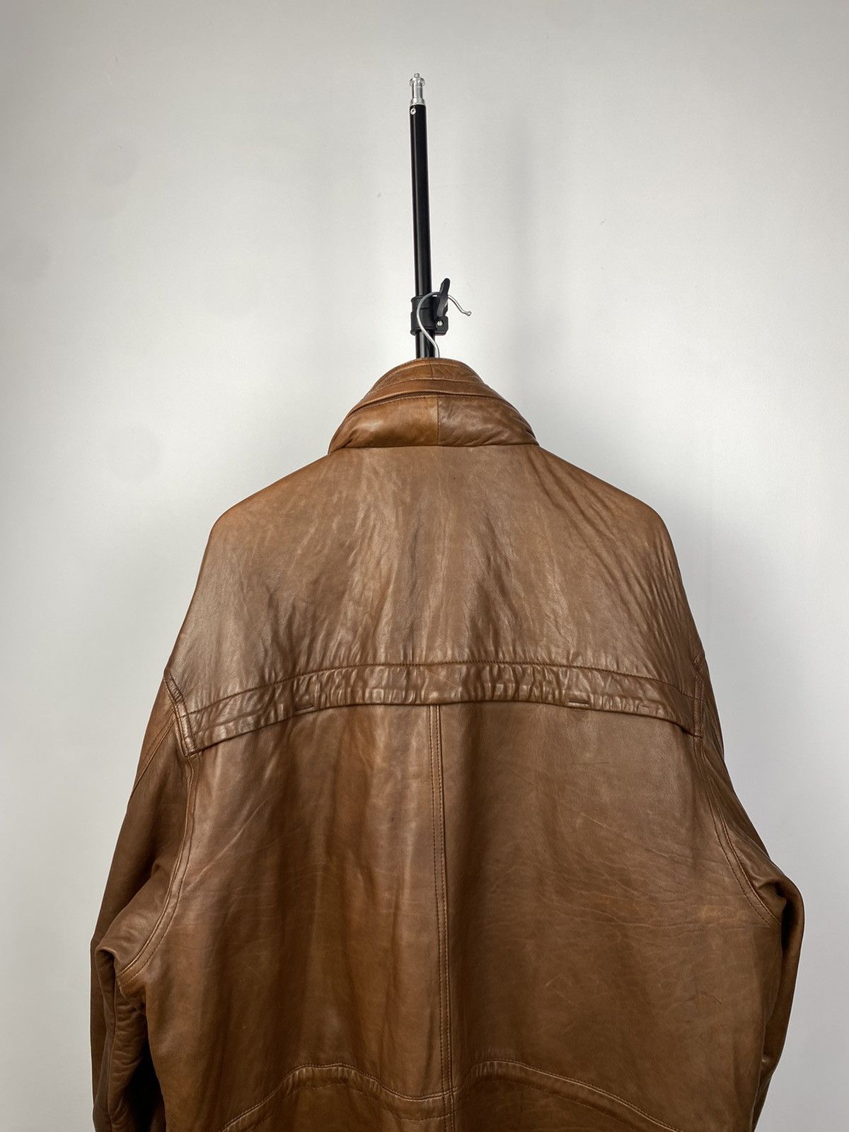 Japanese Brand × Leather Vintage Crazy Leonardo Japanese Real Leather Coat Jacket Size US L / EU 52-54 / 3 - 8 Thumbnail