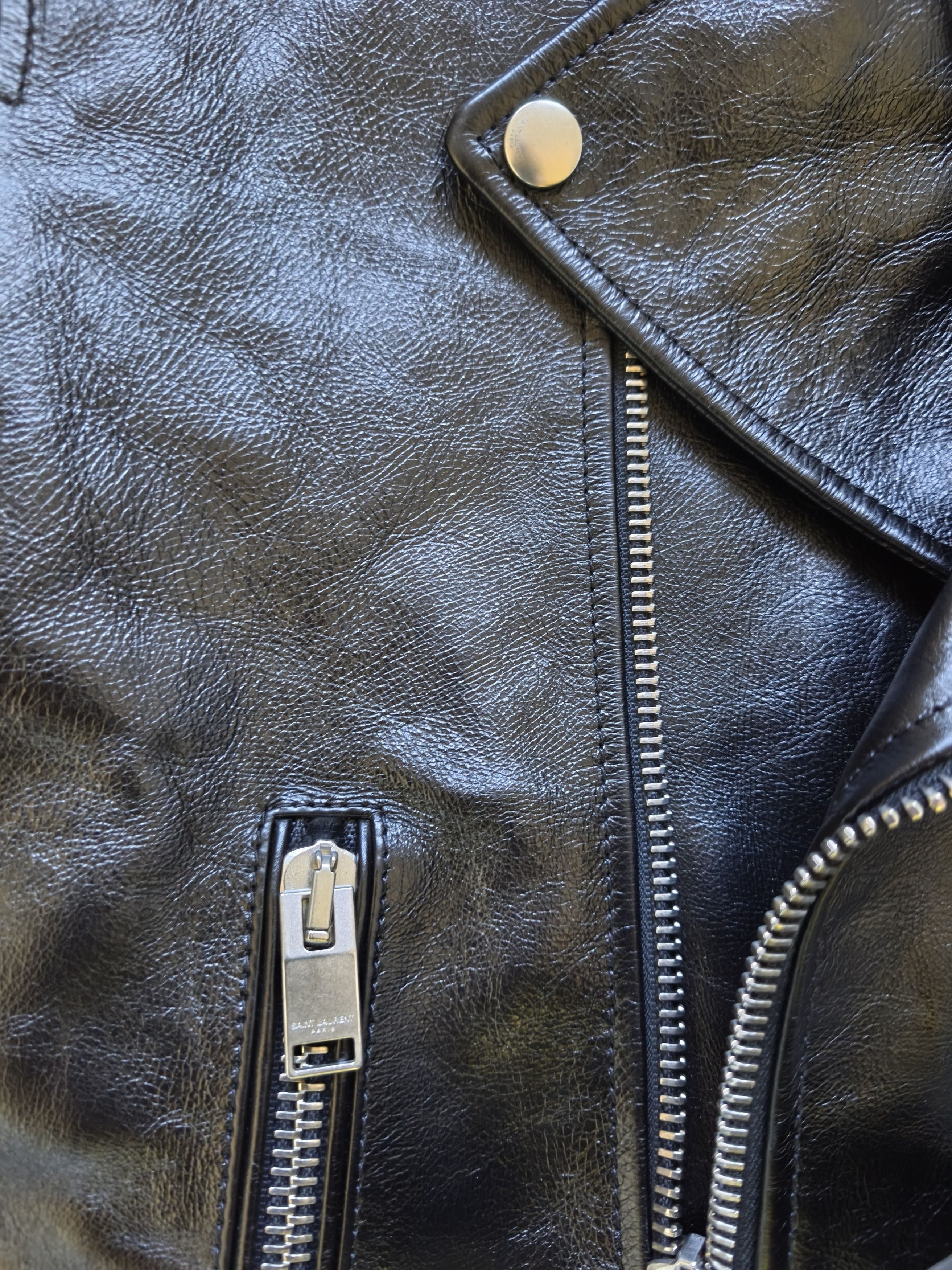 Saint Laurent Paris Saint Laurent Biker Leather Jacket Size US L / EU 52-54 / 3 - 4 Thumbnail