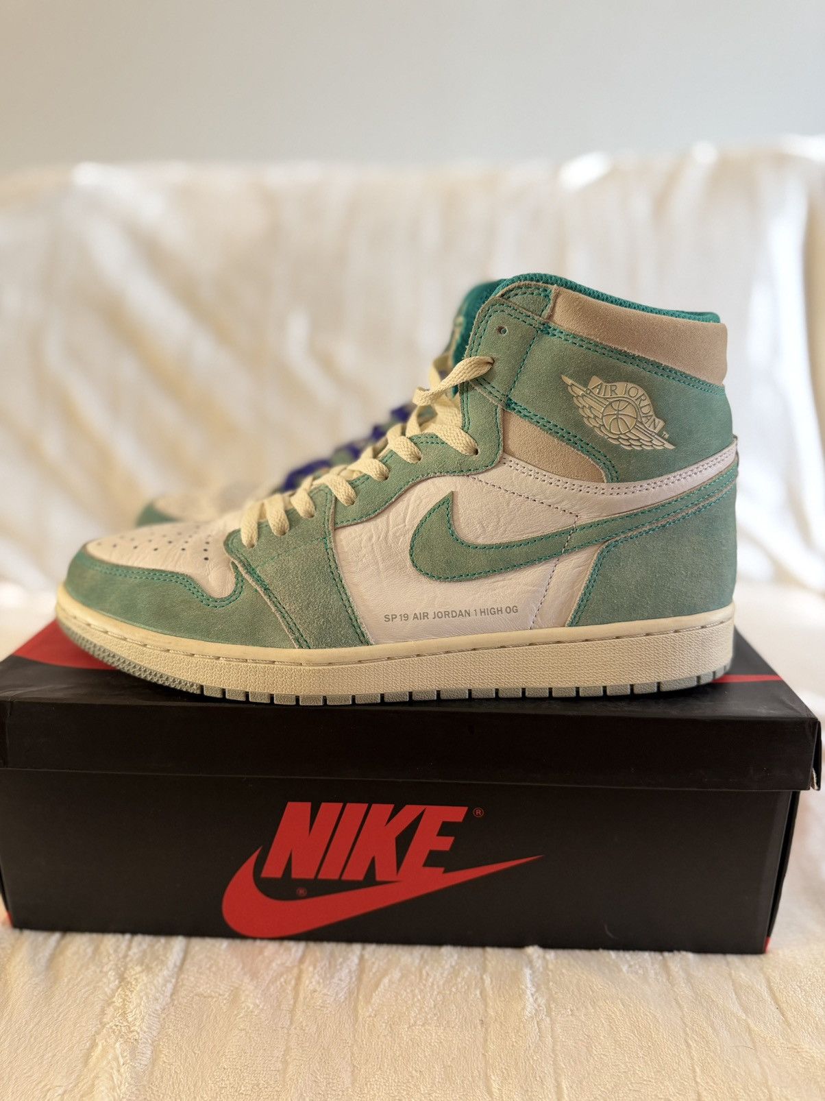 Nike Air Jordan 1 Retro Turbo Green Size 12 White 2019