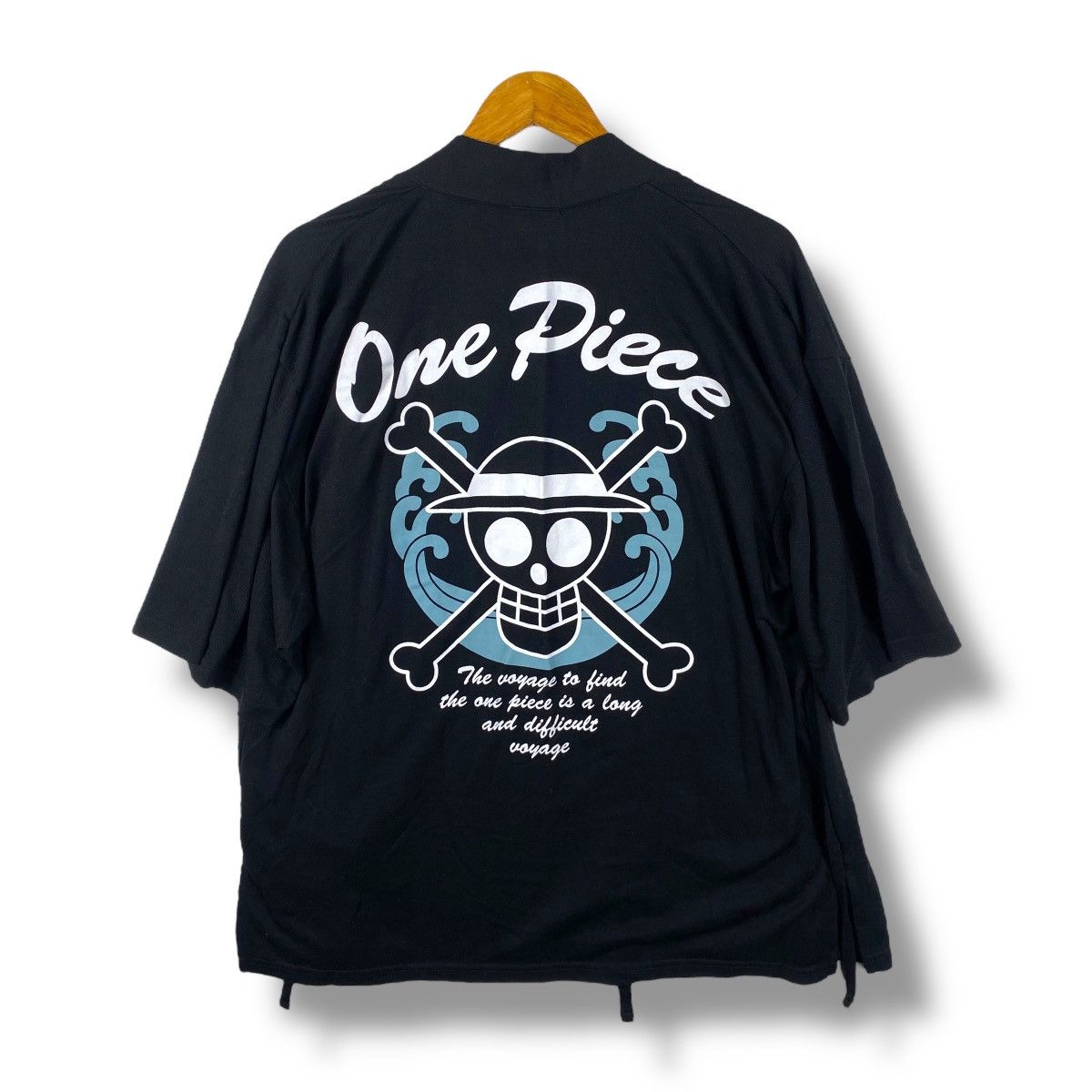 Anime Vintage 00's ONE PIECE Logo Graphic Kimono Medium Size Size US M / EU 48-50 / 2 - 1 Thumbnail