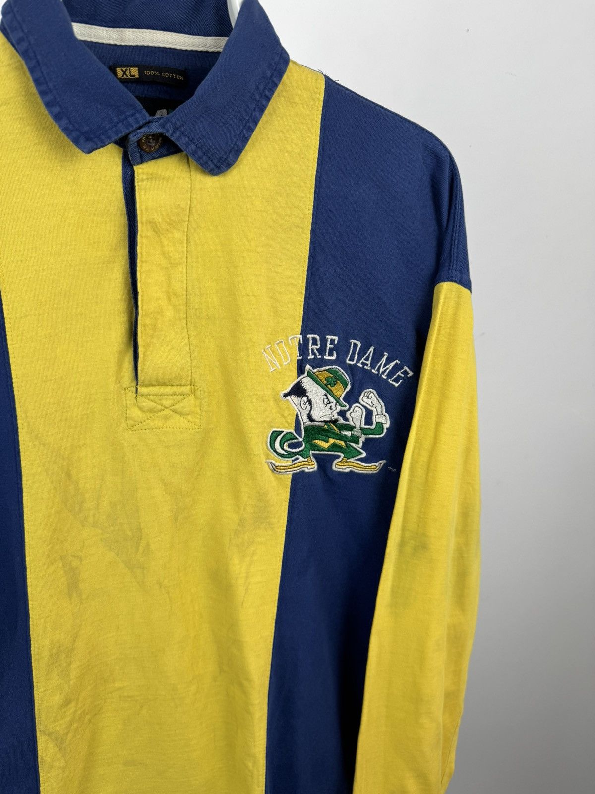 Mirage Vintage Mirage Notre Dame Rugby Long Sleeve Shirt Size US XL / EU 56 / 4 - 4 Thumbnail