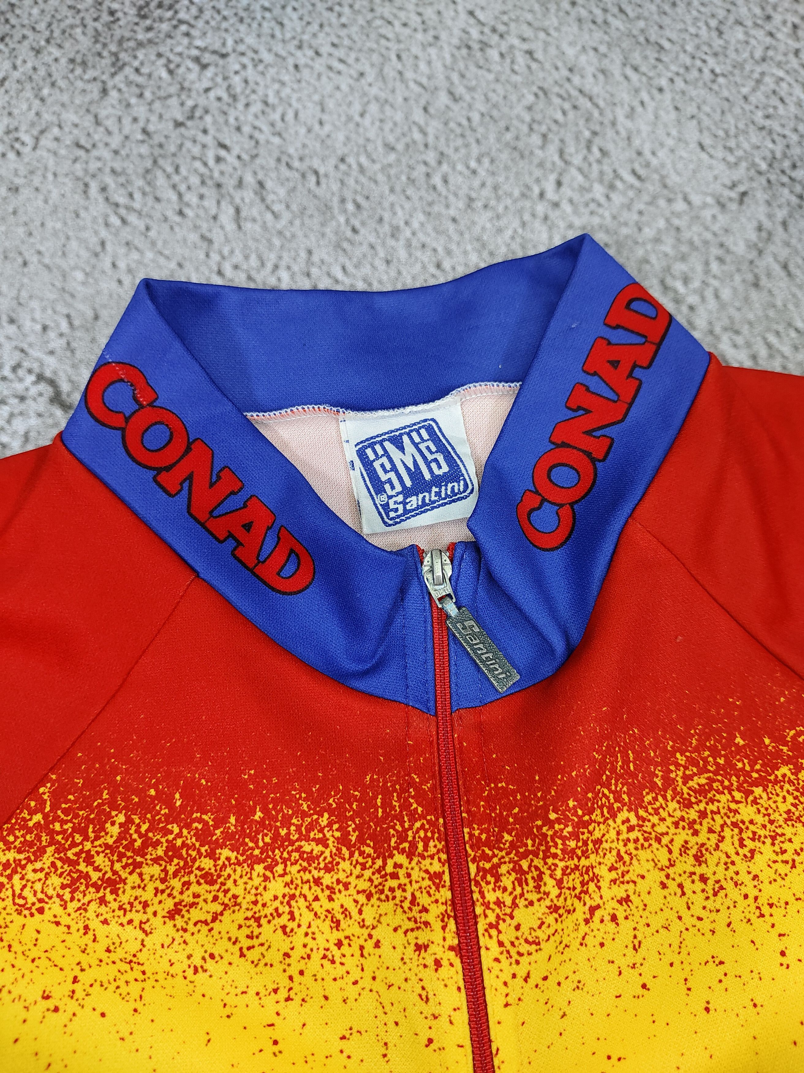 Vintage 90s Santini🇮🇹 CONAD Castelvetro Racing Team Cycling Jersey Size US L / EU 52-54 / 3 - 7 Thumbnail