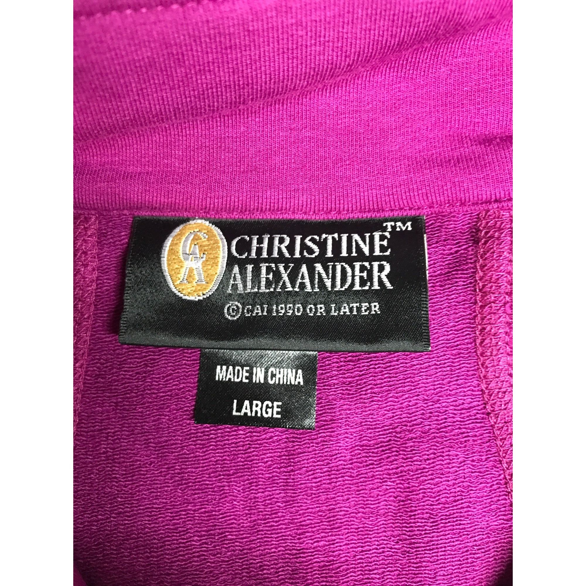 Vintage Christine Alexander LARGE Purple Cotton Track Jacket Gym Spo Size L / US 10 / IT 46 - 7 Thumbnail