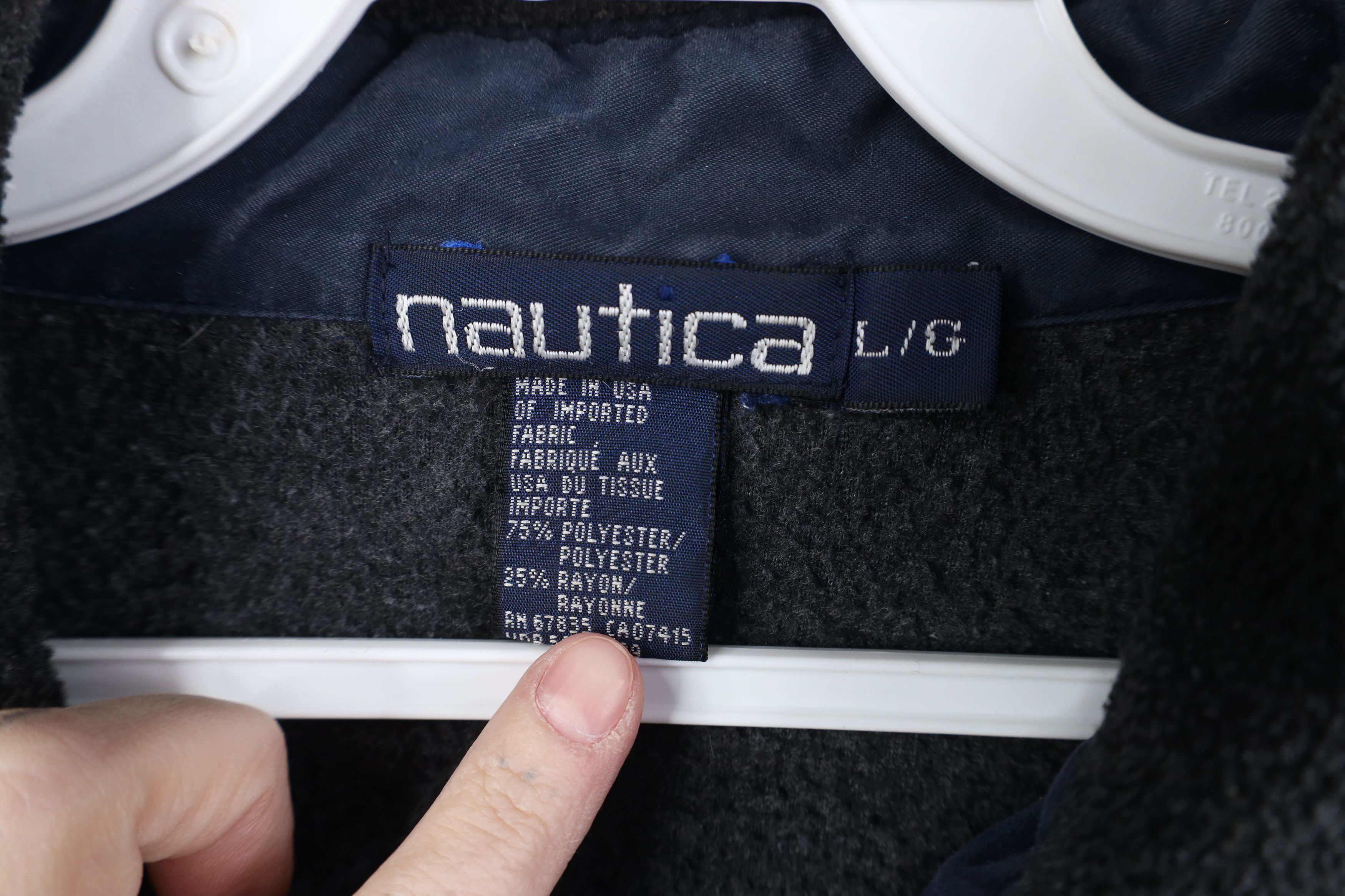 Nautica Vintage 90s Nautica Full Zip Fleece Bomber Jacket Gray Size US L / EU 52-54 / 3 - 6 Thumbnail