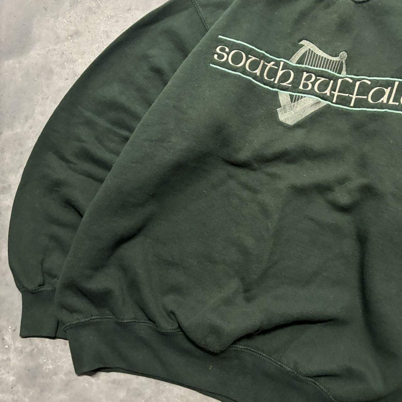 Japanese Brand × Vintage Vintage 90s Forest Green South Buffalo Embroidered Essential Crewneck! Size US M / EU 48-50 / 2 - 3 Thumbnail