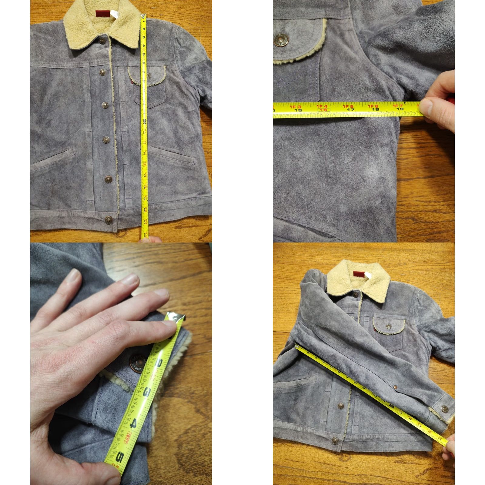 Levi's VINTAGE Levi's Trucker Jacket Suede Purple Womens Juniors M Medium Purple Suede Fur Trim 80s 90s Southwestern Western Casual Mens Womens Girls? Size M / US 6-8 / IT 42-44 - 8 Thumbnail