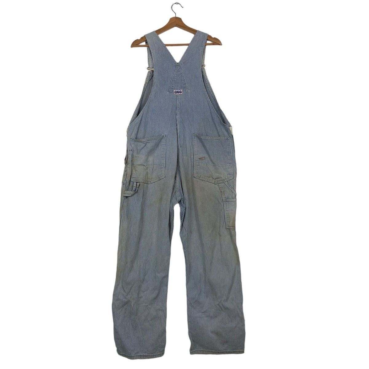 Japanese Brand 🔥Vtg Hickory Chore Overall Worker Big Smith Issey Miyake Size US 44 / EU 60 - 9 Thumbnail