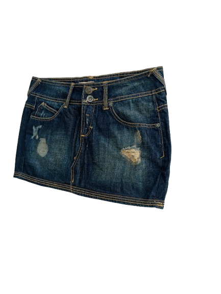 Bershka BERSHKA Denim Mini Skirt Nice Style Size 32" / US 10 / IT 46 - 3 Thumbnail