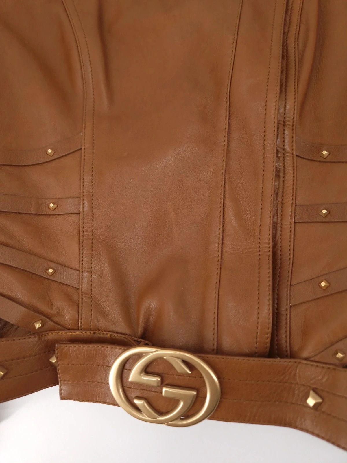 Gucci Gucci by TF SS2004 Leather Jacket Size S / US 4 / IT 40 - 15 Thumbnail