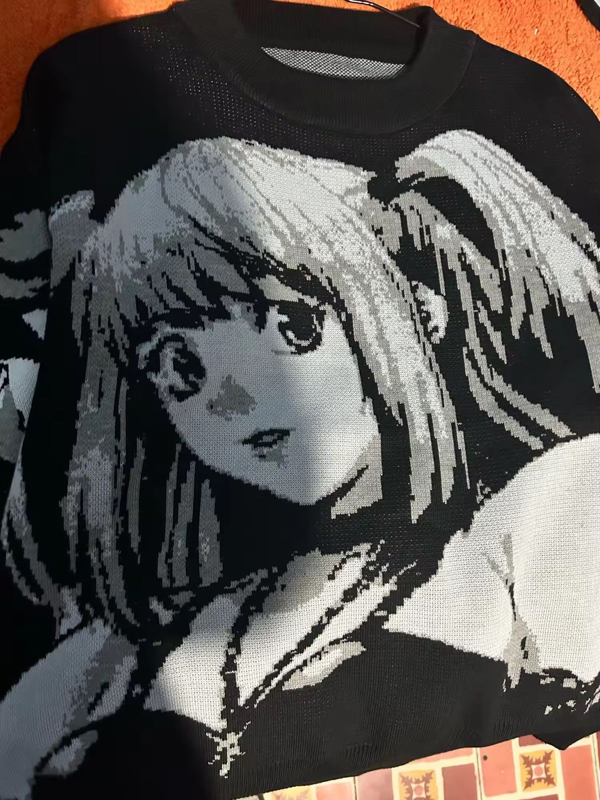 Japanese Brand Anime-Inspired Graphic Knit Sweater (Unbranded) Size US XXL / EU 58 / 5 - 2 Thumbnail