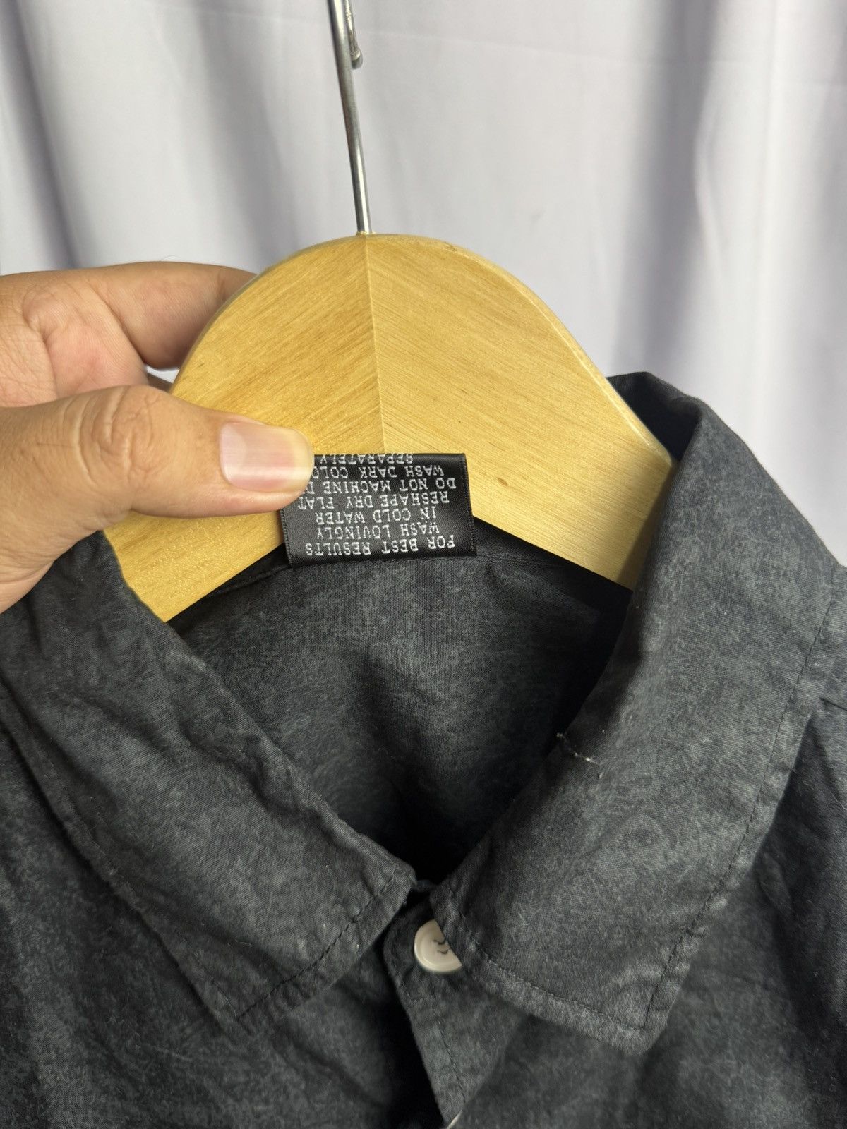 If Six Was Nine × Japanese Brand × Le Grande Bleu (L.G.B.) Japanese Crosses Tribal Poem Djfree Button Shirt Size US L / EU 52-54 / 3 - 6 Thumbnail