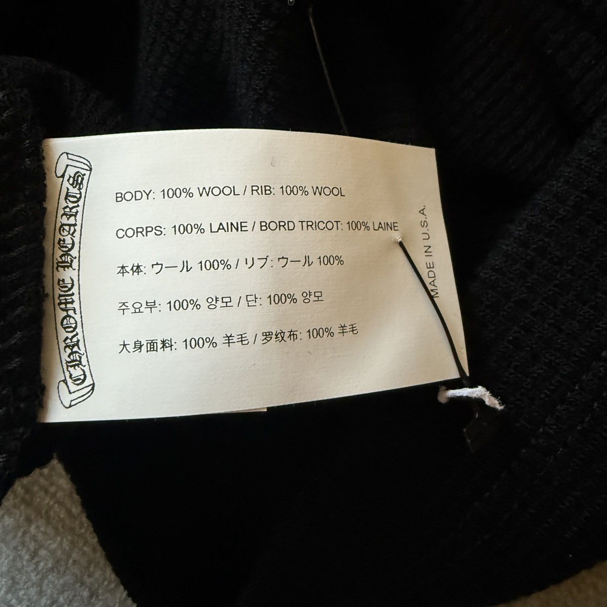 Chrome Hearts Chrome Hearts Cashmere Black T-Shirt L Size US L / EU 52-54 / 3 - 4 Thumbnail