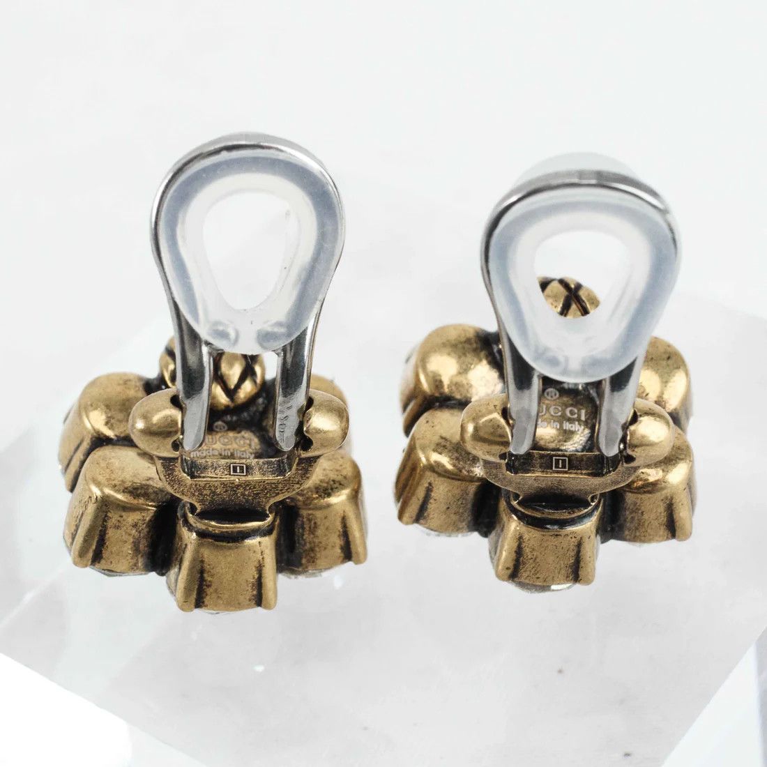 Gucci oc11z0126 Size: OS / Crystal Double Earrings In Multicolor Size ONE SIZE - 7 Thumbnail