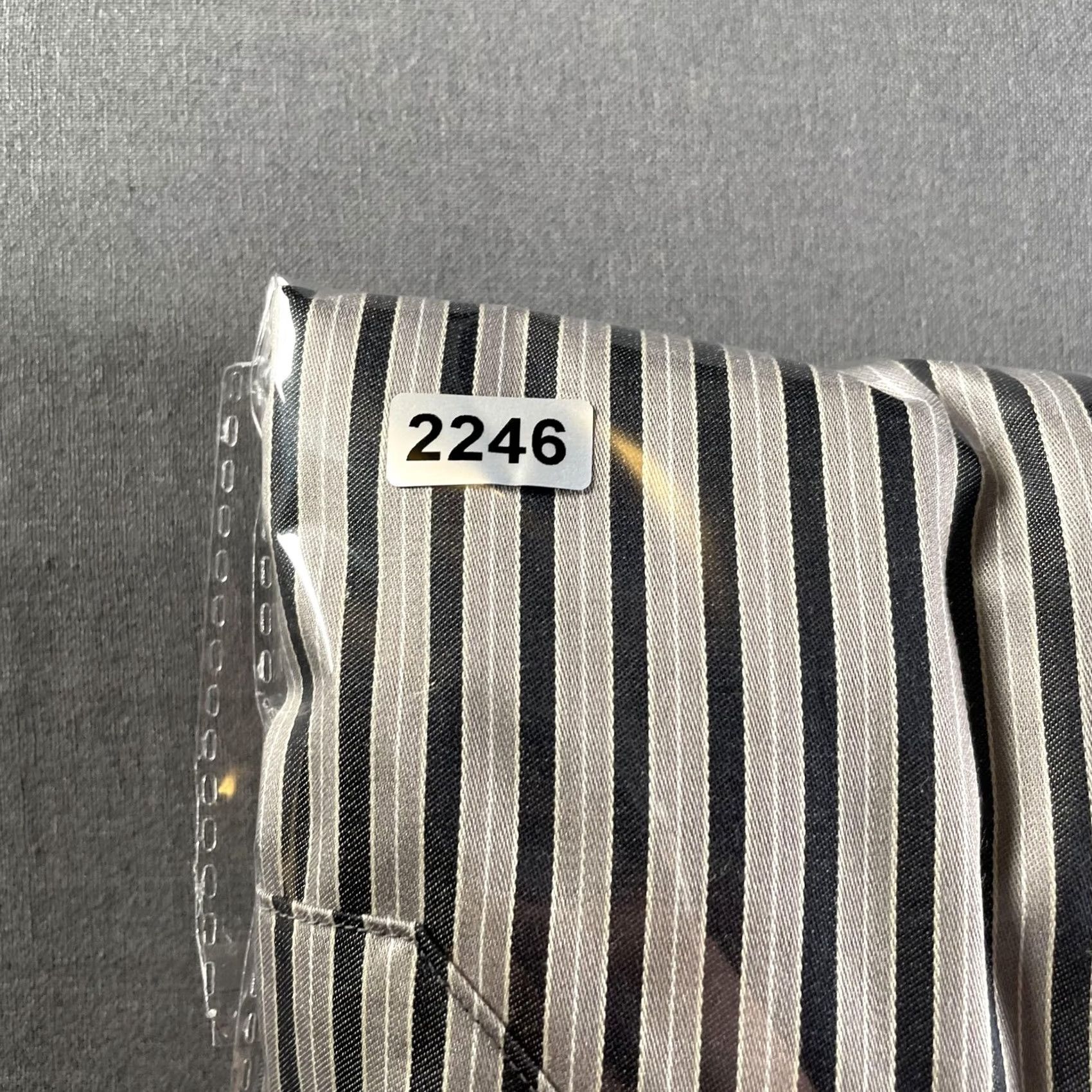 Eton VINTAGE? No. Eton Gray Black Stripe 100% Cotton Long Sleeve Dress Shirt Mens 16.5 42 Shirt Business Formal Mens Size 46R - 6 Thumbnail