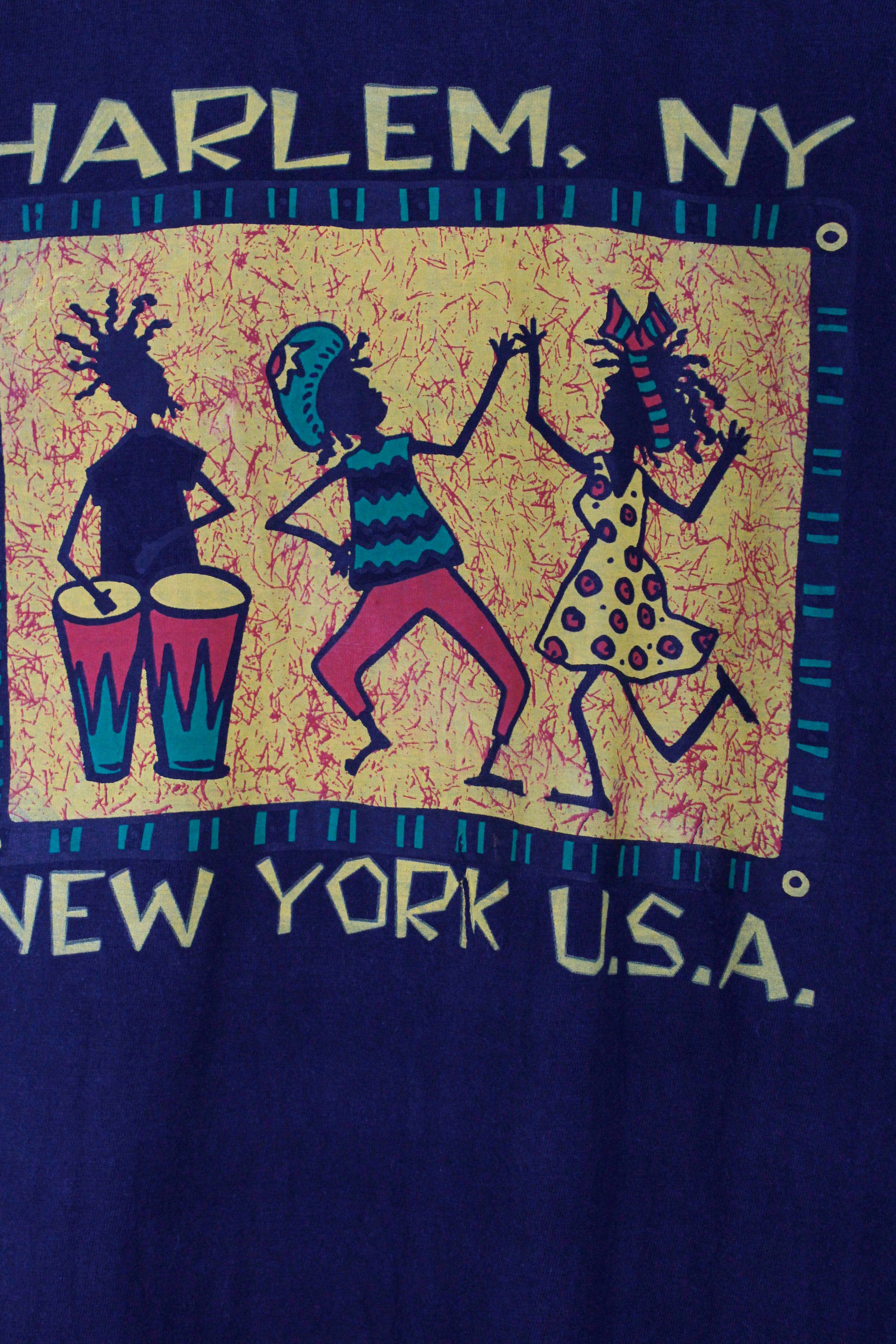Vintage 🇯🇲Vintage 90s Harlem New York Harlem Jamaican Tee USA 90s Size US L / EU 52-54 / 3 - 3 Thumbnail