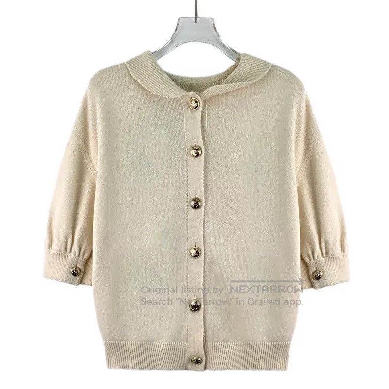 Chanel Chanel Equestrian Series Beige Cashmere Back Button Round- Size XS / US 0-2 / IT 36-38 - 2 Thumbnail
