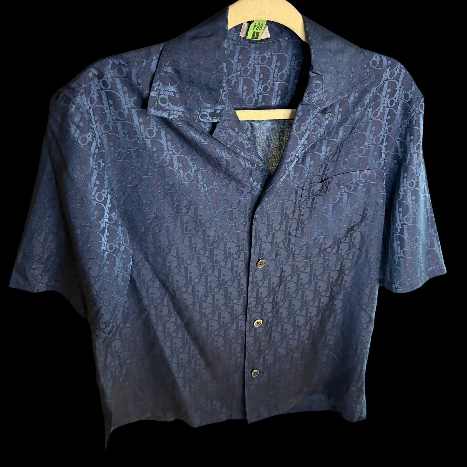 Dior Dior Oblique Blue Silk Cotton Short Sleeve Buttonup Shirt 37 Size US S / EU 44-46 / 1 - 2 Thumbnail