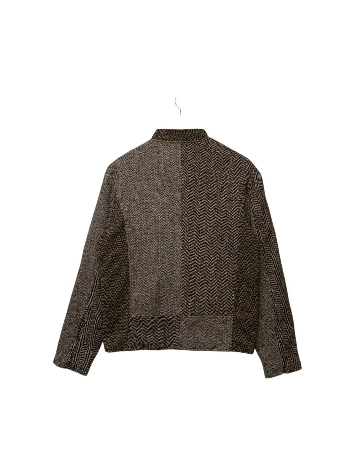 Harris Tweed Vintage 90's Harris Tweed Zipper Down Wool Jacket Size US M / EU 48-50 / 2 - 5 Thumbnail