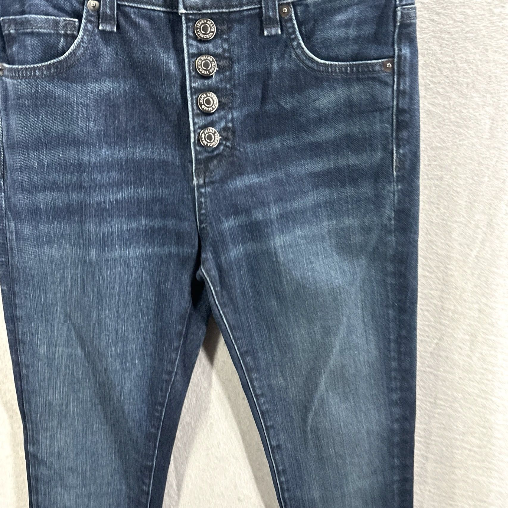 Veronica Beard VERONICA BEARD Debbie Jeans Skinny High Rise Exposed Button Fly 25 Blue Women Size 42" / US 20 - 6 Thumbnail