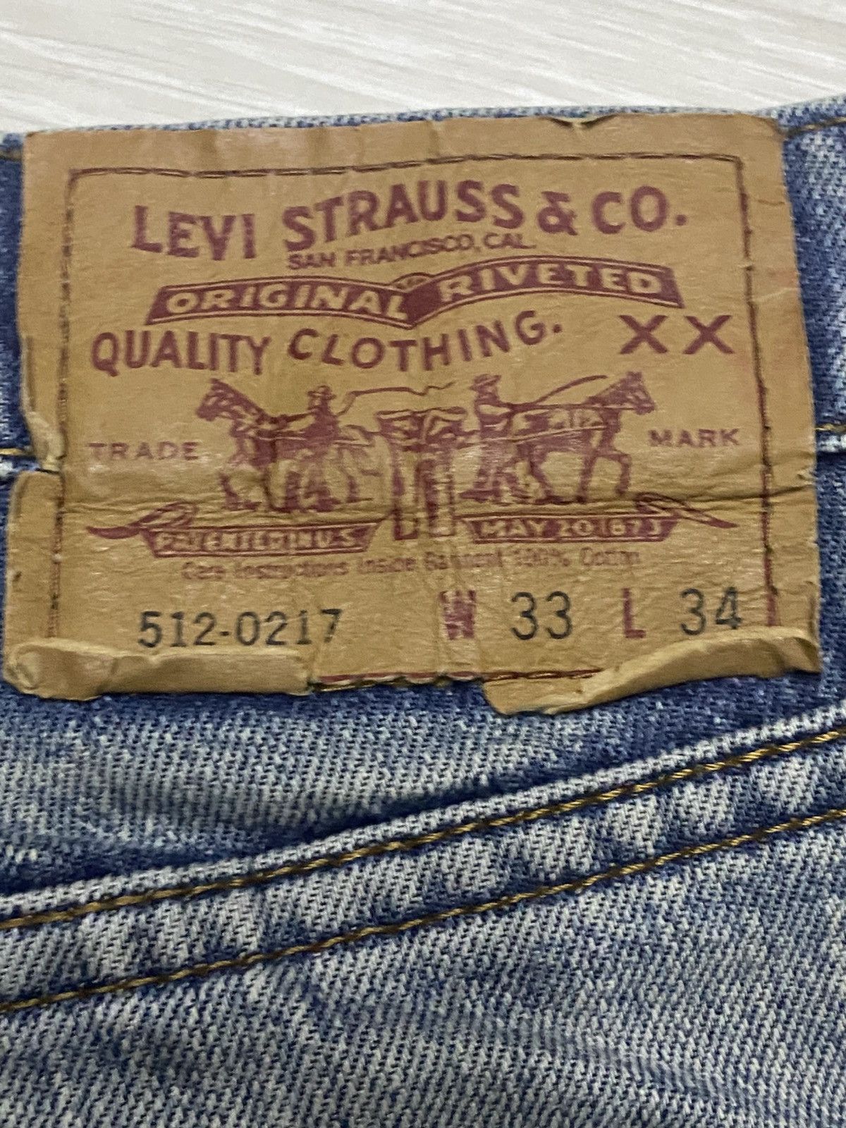 Levi's Vintage Levis 512 Faded Wash Distressed Baggy Jeans Size US 31 - 17 Thumbnail