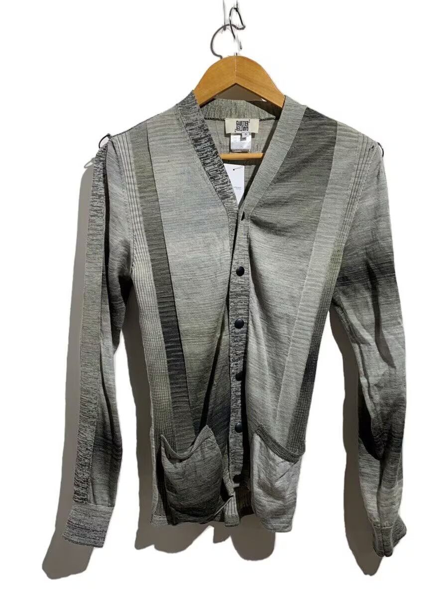 Jean Paul Gaultier Reconstructed Panel Wool Knit Cardigan Size US S / EU 44-46 / 1 - 1 Thumbnail