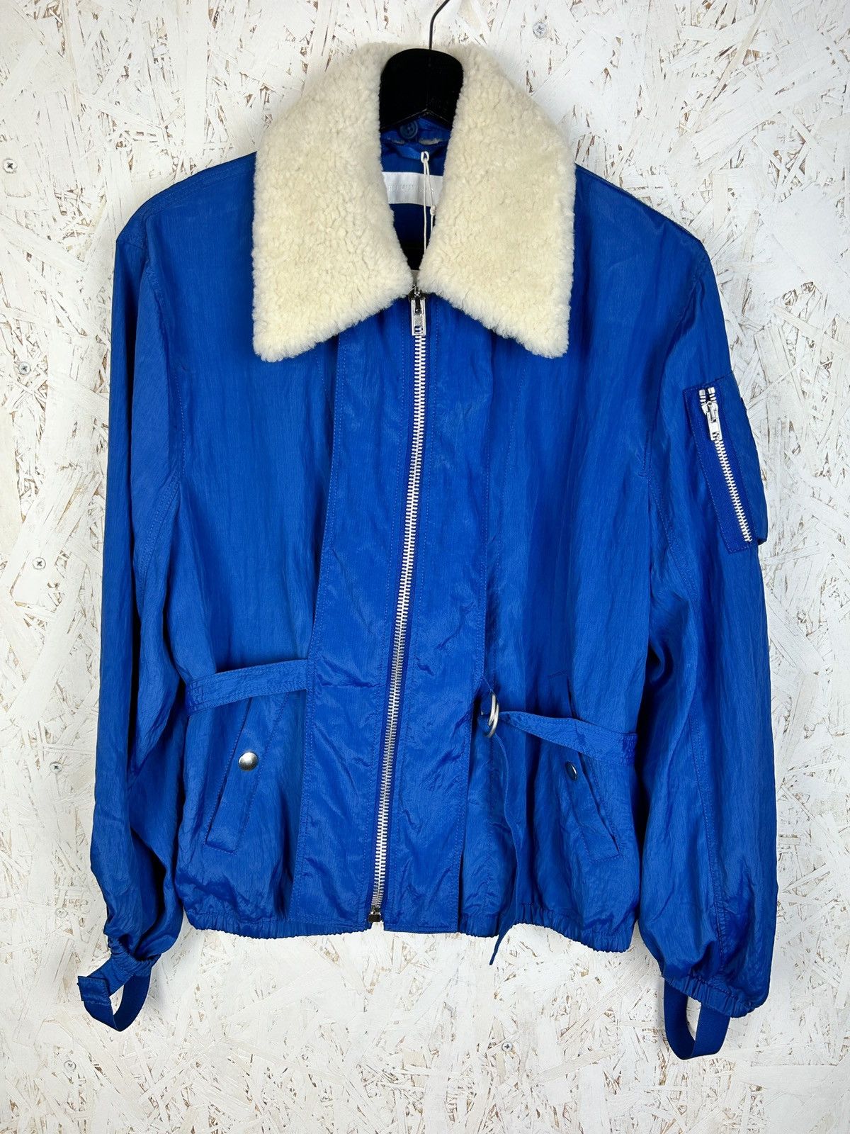 Helmut Lang NWT Helmut Lang Shearling Parachute Bomber Jacket Blue S Size S / US 4 / IT 40 - 5 Thumbnail