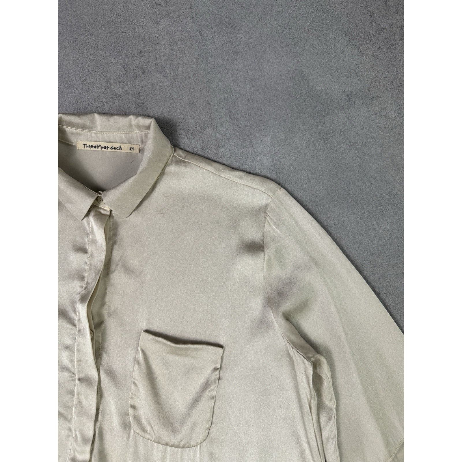 Transit Transit Par Such Beige Silk Super Lightweight Blouse Sz 4 Size S / US 4 / IT 40 - 2 Thumbnail
