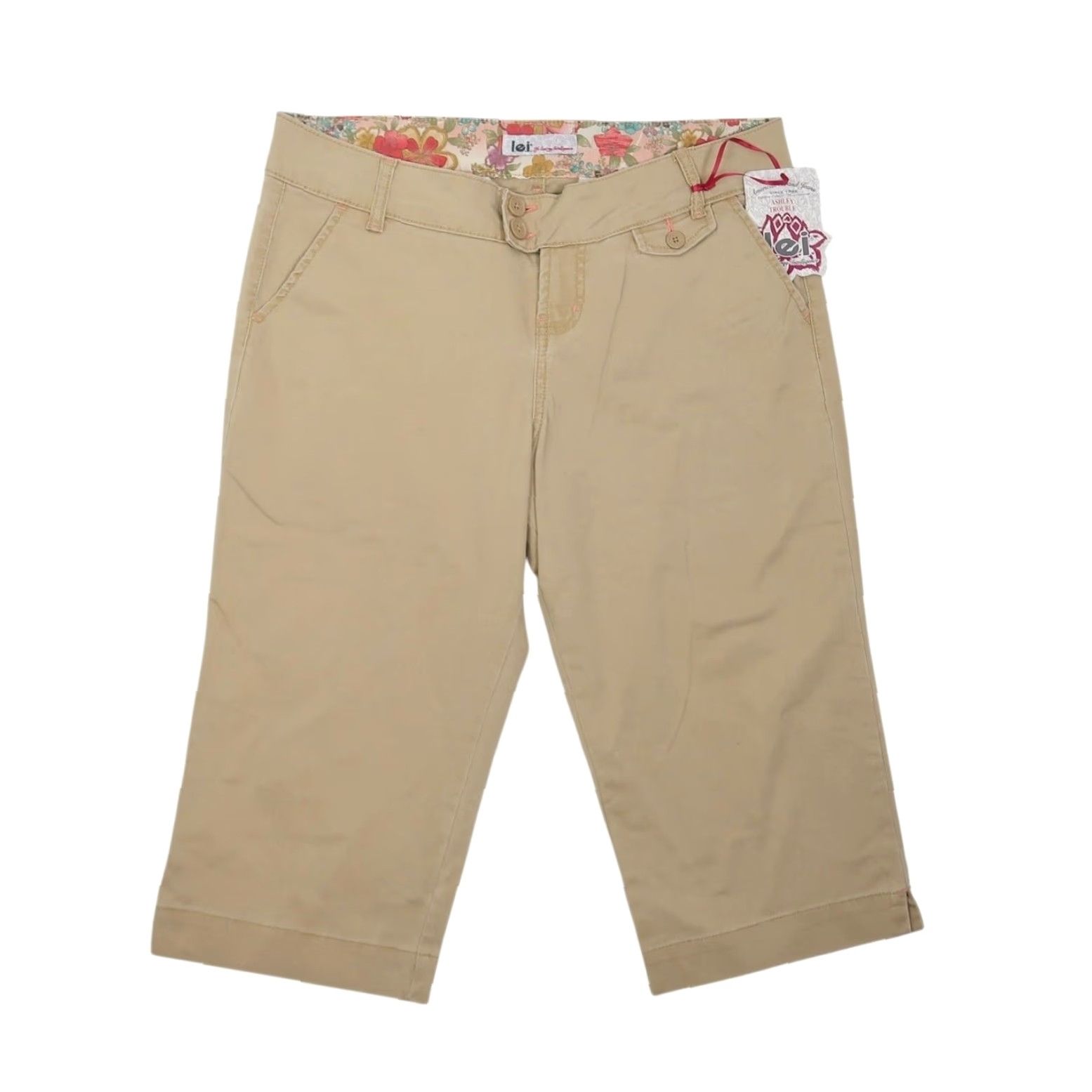 L.E.I. VINTAGE L.E.I. Khaki Tan Mid Rise Trouser Capri Pants 13 NWT Women Shorts? Wait Size 34" / US 12 / IT 48 - 2 Thumbnail