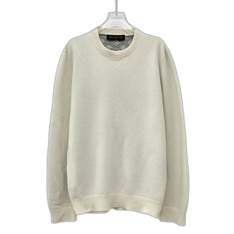 Louis Vuitton Louis Vuitton Beige Logo Knitted Long Sleeve Sweater-yf Size US S / EU 44-46 / 1 - 1 Thumbnail