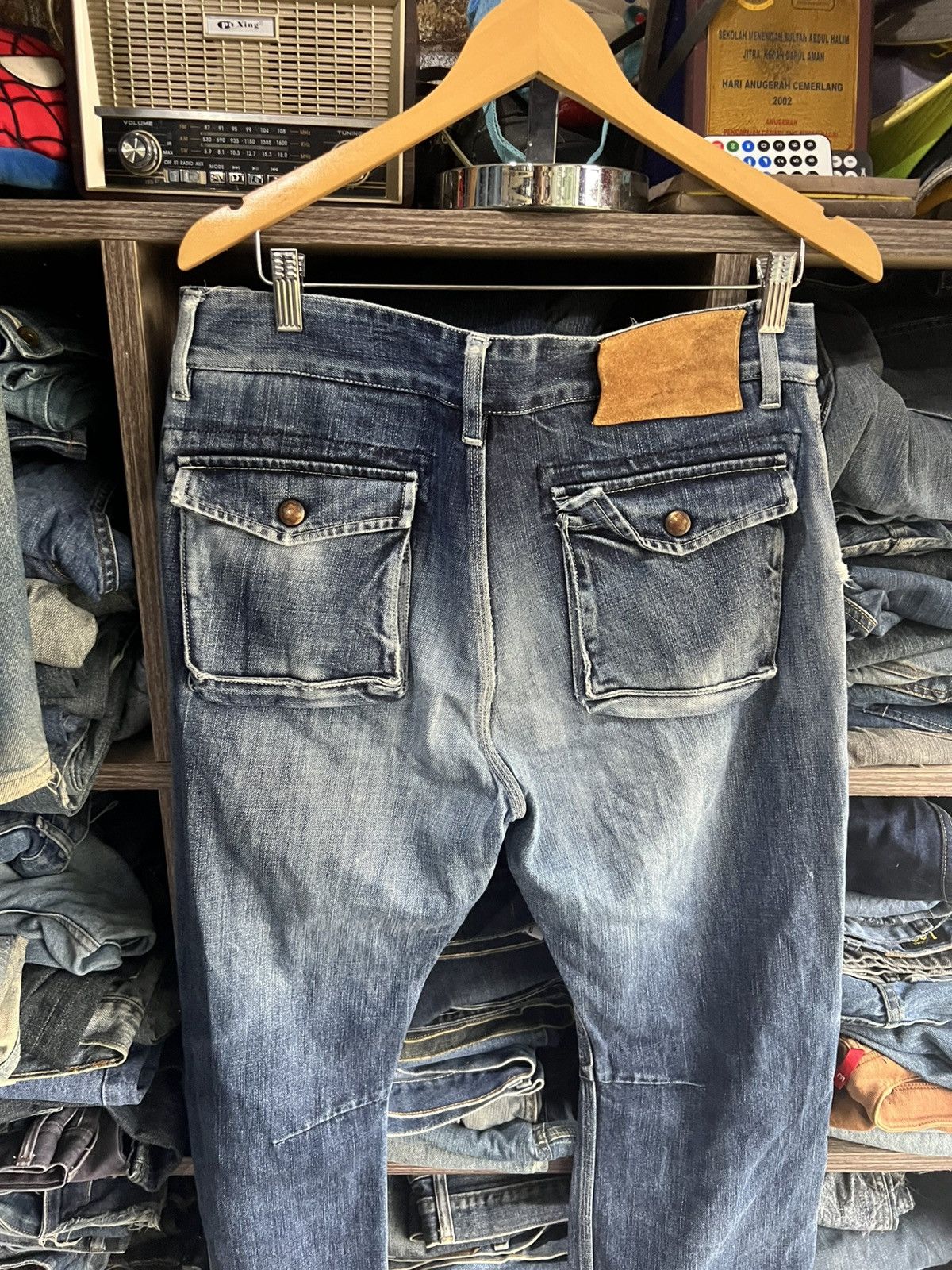 Japanese Brand 🔥Rare Gemstone Kapital Style Distressed Denim Size US 34 / EU 50 - 14 Thumbnail