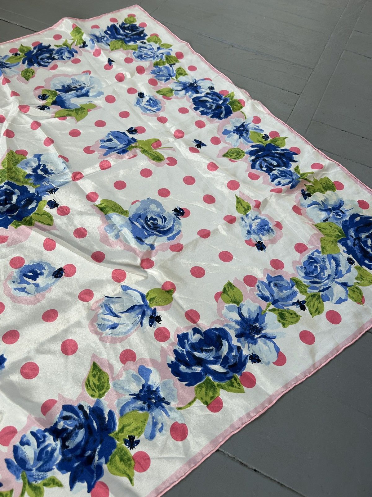Vintage Vintage silk scarf floral Size ONE SIZE - 3 Thumbnail