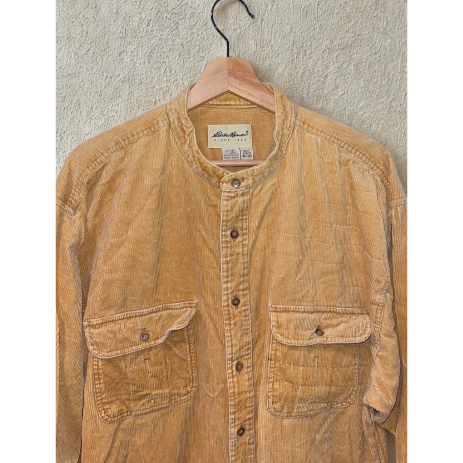 Eddie Bauer VINTAGE Eddie Bauer Band Collar Corduroy Shirt Mens XL Mustard Yellow EUC Size US L / EU 52-54 / 3 - 2 Thumbnail
