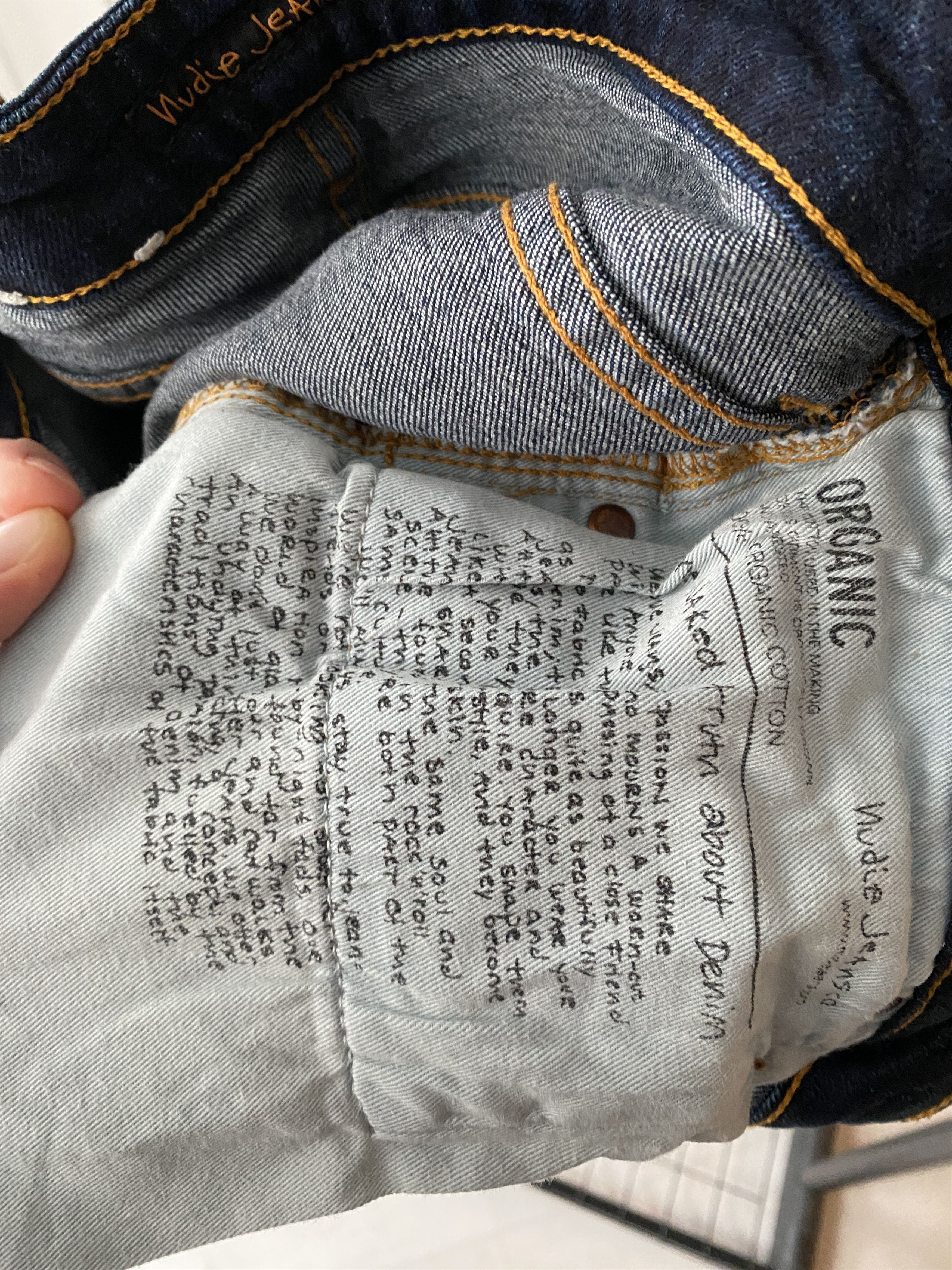 Denime × Nudie Jeans Nudie Jeans skinny Lin dry deep orange denim jeans s W32 L32 Size US 32 / EU 48 - 12 Thumbnail