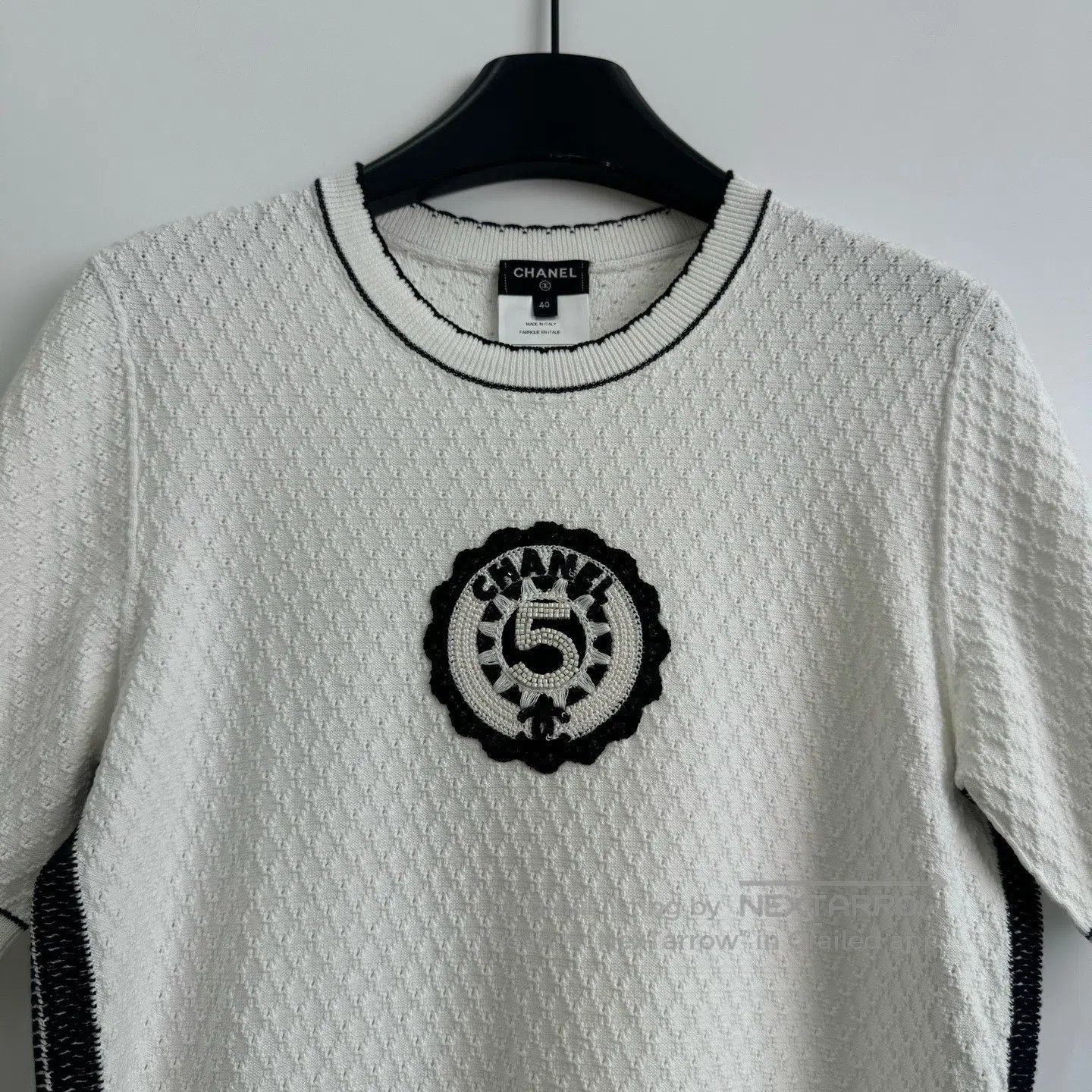Chanel Chanel Sequined and Stud Embellished Number 5 Double C Log Size S / US 4 / IT 40 - 2 Thumbnail