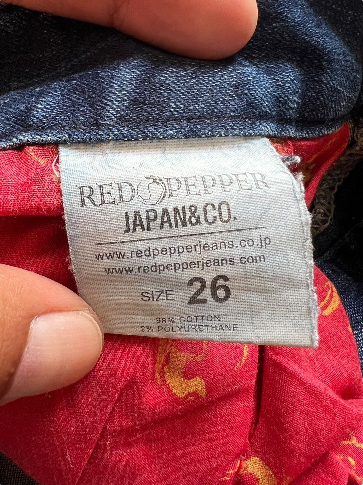 Japanese Brand 2000s Red Pepper Low Rise Embroidery Slim Flare Jeans Size US 30 / EU 46 - 16 Thumbnail