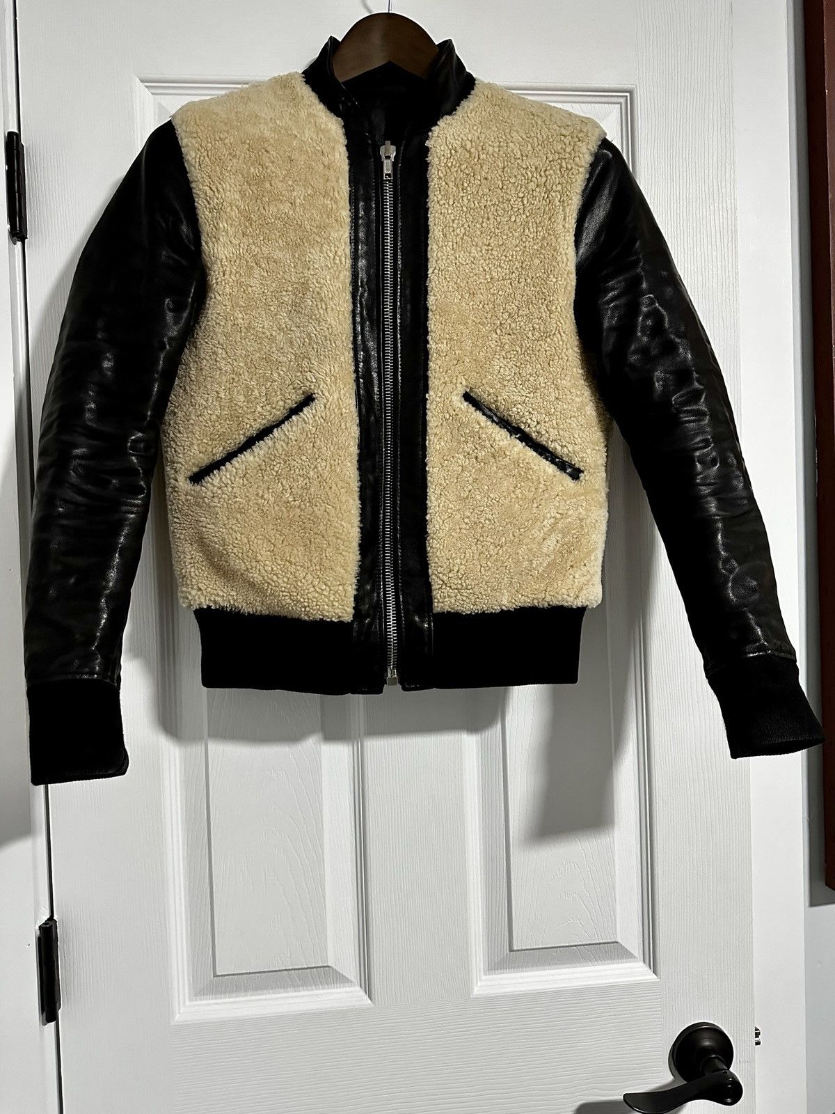 Saint Laurent Paris Saint Laurent Reversible Leather Shearling Bomber SAMPLE Size US XS / EU 42 / 0 - 12 Thumbnail