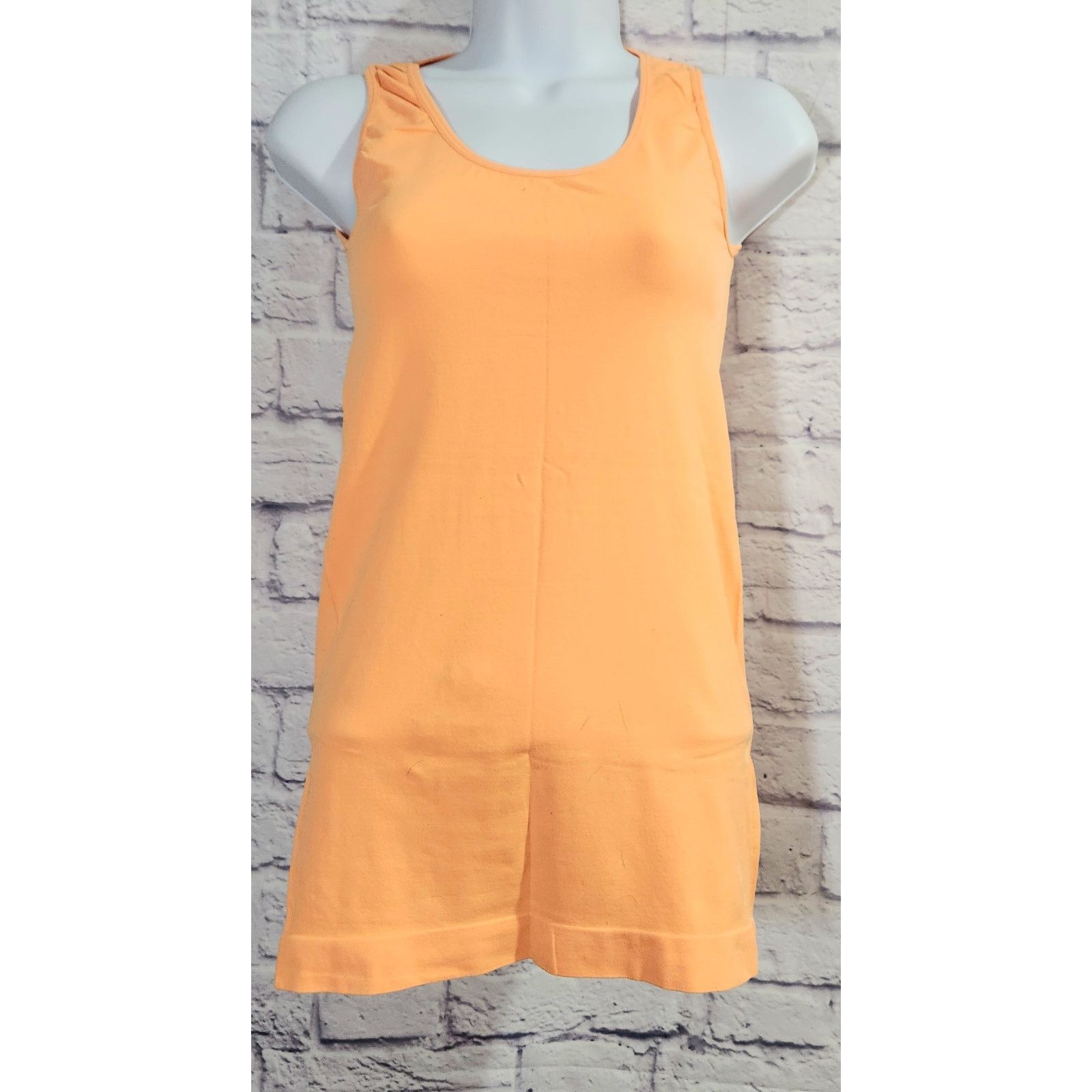 Other Love Charm Bright Orange Round Neck Tank Top One Size Size ONE SIZE - 1 Thumbnail