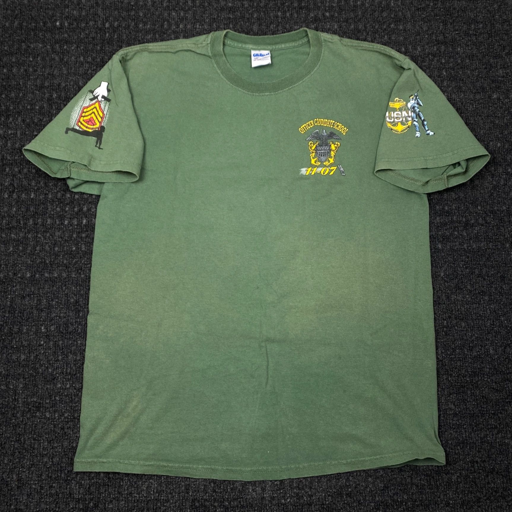 Gildan VINTAGE Officer Candidate School We Have the Watch 11-07 T Shirt L Green USN Size US L / EU 52-54 / 3 - 3 Thumbnail