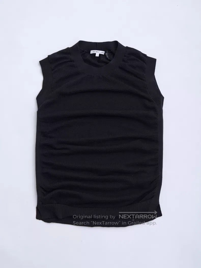 Helmut Lang Helmut Lang Black 3D Pleated Sleeveless Top Size S / US 4 / IT 40 - 8 Thumbnail