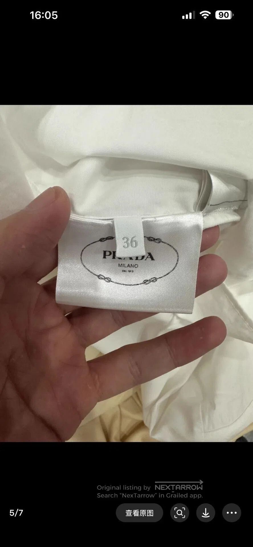Prada Prada White Triangle Logo Short. Size XS / US 0-2 / IT 36-38 - 4 Thumbnail