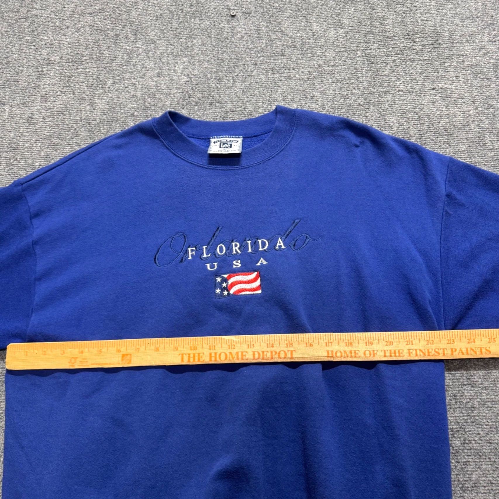 Vintage VINTAGE Lee Pullover Sweatshirt USA Florida Blue XL 90s Heavyweight Mend Sports Size US XL / EU 56 / 4 - 5 Thumbnail