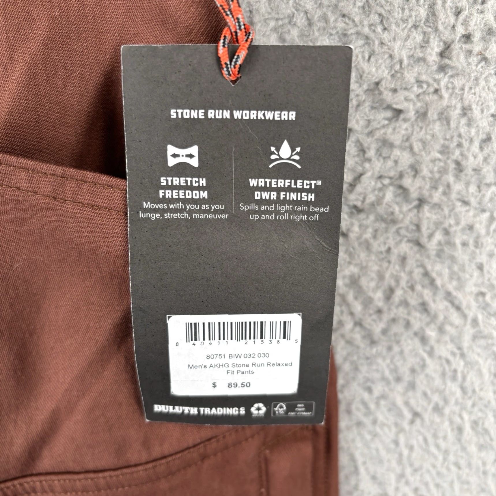 Vintage Alaskan Hardgear Pants Mens 32x30 Brown Duluth Relaxed Fit Outdoor Stone Run Chino Straight Front Pocket Casual Workwear Size US 32 / EU 48 - 2 Thumbnail