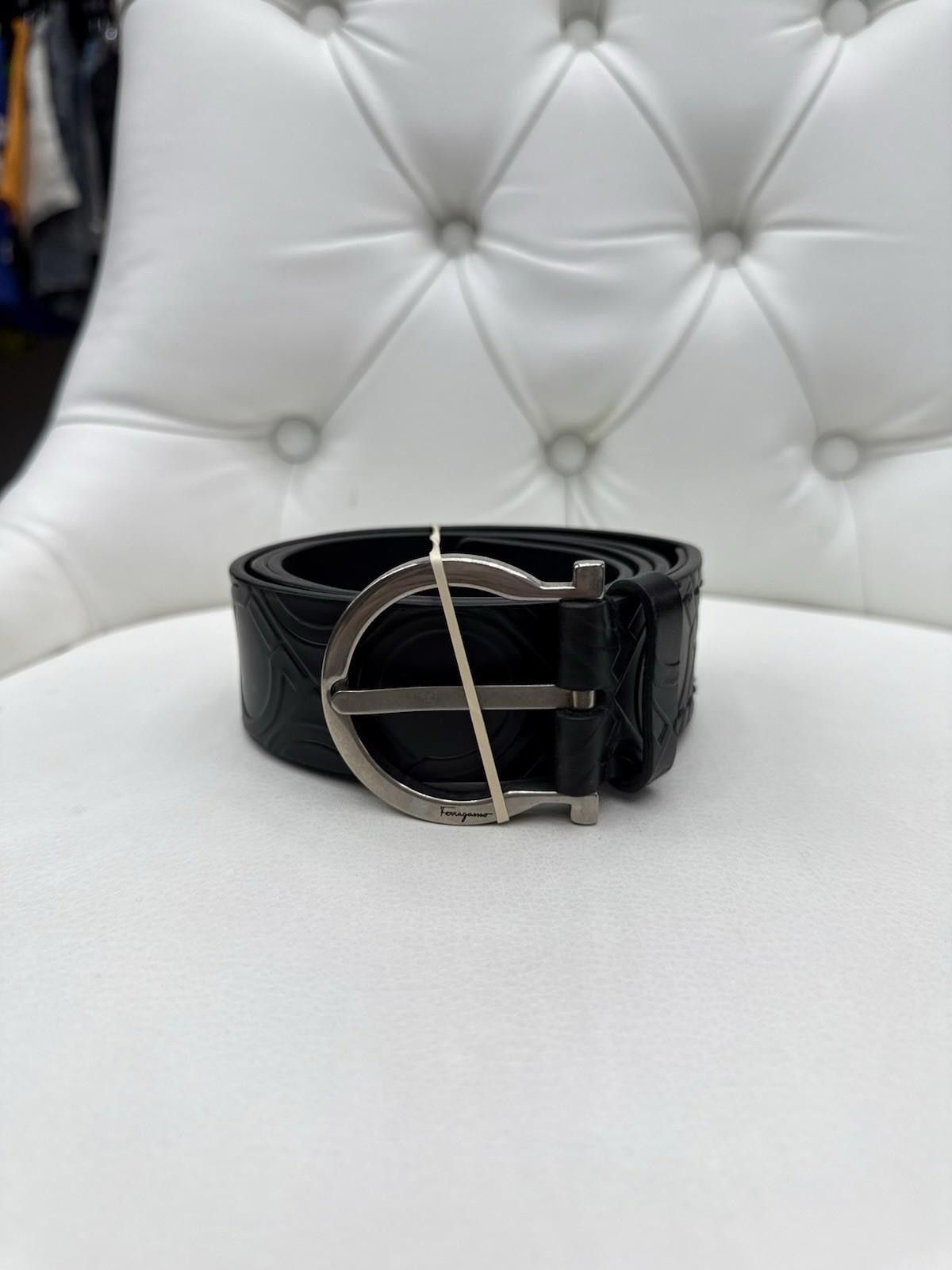Salvatore Ferragamo SALVATORE FERRAGAMO - MENS BLK LEATHER BELT Size ONE SIZE - 4 Thumbnail