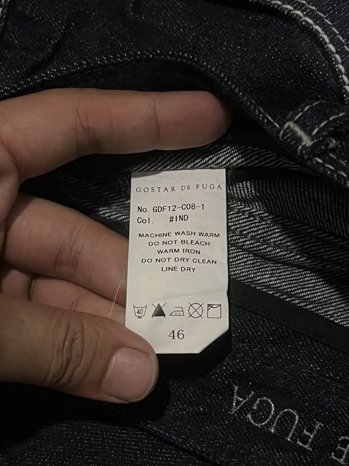 GOSTAR DE FUGA × If Six Was Nine × Le Grande Bleu (L.G.B.) Japanese Gostar De Fuga Dark Washed Selvedge Button Fly Jean Size US 32 / EU 48 - 21 Thumbnail
