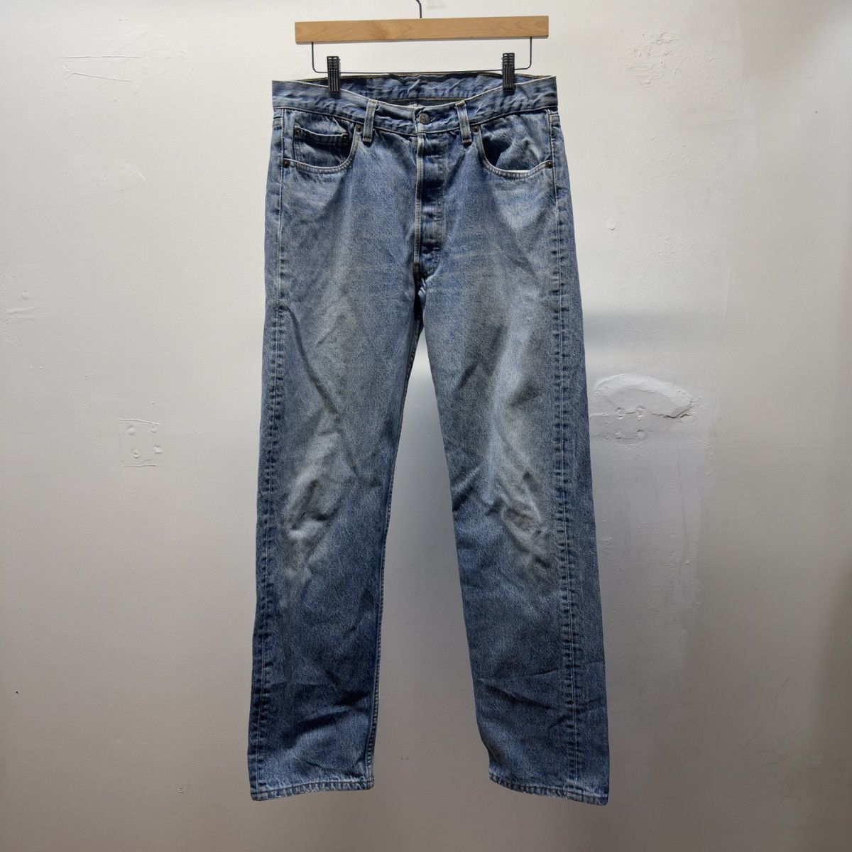 Levi's Vintage 80s Levi's 501 Jeans Faded Wash ERD Grunge Chrome Size US 34 / EU 50 - 1 Thumbnail