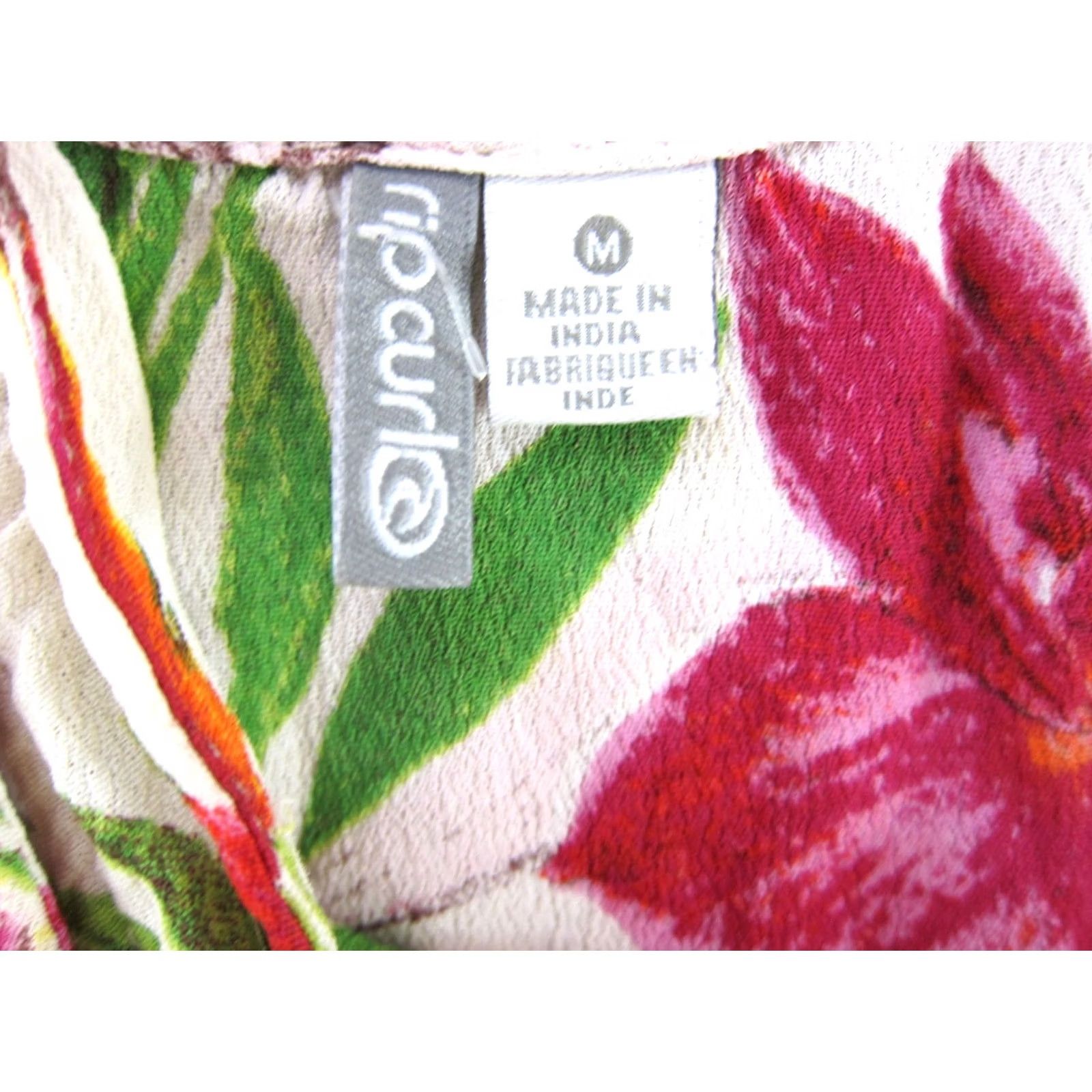 Rip Curl Rip Curl Floral Mini Tank Dress M Pink White Green Yellow Orange Rayon 100% Floral Pattern Women Sleeveless Round Neck A-Line Short Dress Size M / US 6-8 / IT 42-44 - 3 Thumbnail