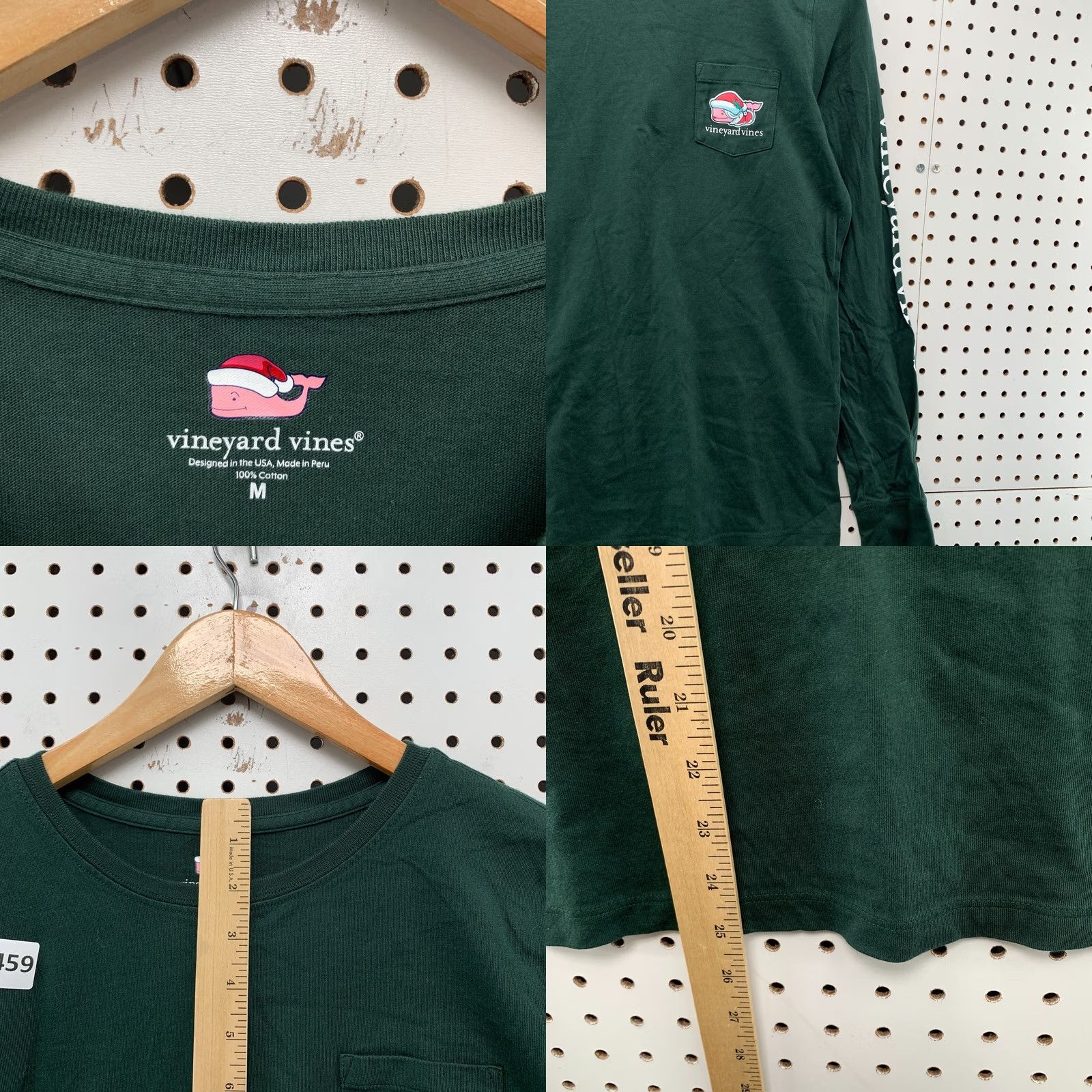 Vineyard Vines Vineyard Vines Christmas Pocket Shirt Mens Medium Green Whale 19.5x25 Size US M / EU 48-50 / 2 - 8 Thumbnail